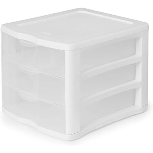 Sterilite ClearView 3 Storage Drawer Organizer