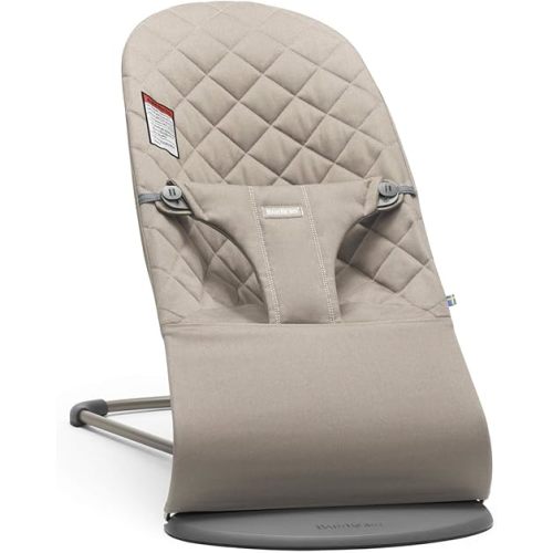 BabyBjörn Bouncer Bliss, Sand Gray, Cotton (006017US)