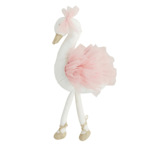 Plush Swan Princess | Minky Plush with Mesh Tutu for Kids | Mud Pie
