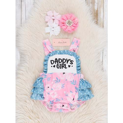 Daddy's Girl Rose Garden Ruffle Bubble