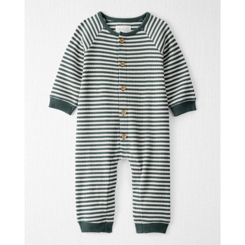 3M - Baby Organic Cotton Waffle Knit Jumpsuit in Stripes - Little Planet | Carter's