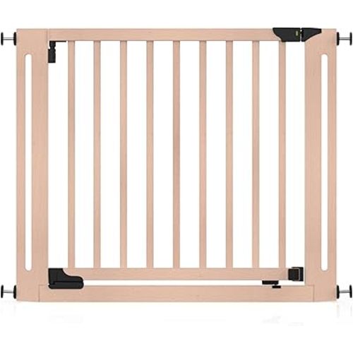 Baby Delight SizeWise™ Wood Pressure Mounted Safety Gate 37.4"-41.34" | Extra-Wide Passage | Auto-Close Two-Way Opening | Easy Installation | PEFC Certified Beech Wood (28.7" Passage)
