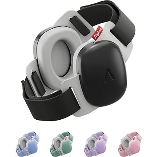 Alpine Muffy Baby Comfort - Protects Hearing for Babies and Toddlers - CE & ANSI Certified - Unique Headband for Safe fit & Comfort - Multi-adjustable for Ages 3-48 Months, 24dB Sound Reduction, Black