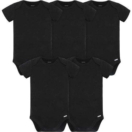 Gerber baby-boys 5 Pack Onesies Multi-packs Bundle Interlock 180 Gsm