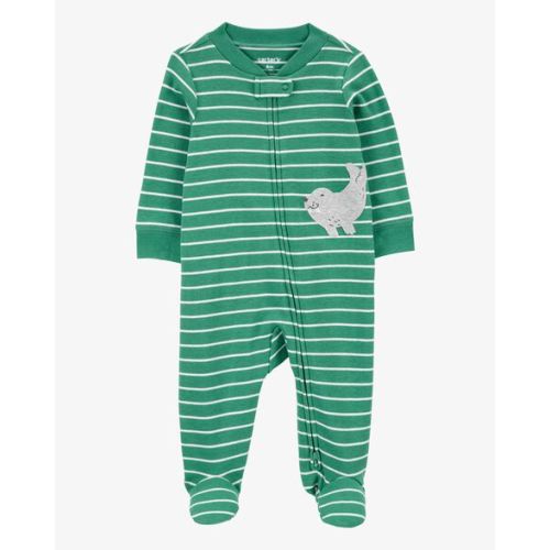 Baby Striped Walrus 2-Way Zip Sleep & Play Pajamas - Carter's | Carter's
