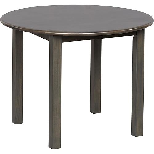 ECR4Kids 30in D Round Hardwood Table with 22in Legs, Kids Furniture, Grey Wash