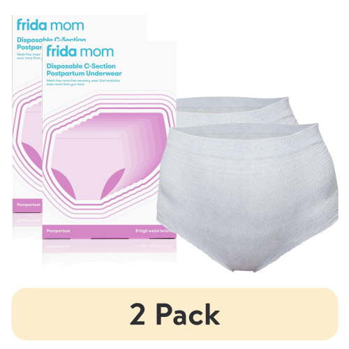 (2 pack) Frida Mom Disposable Postpartum Underwear for Women, High Waist (8 Count)