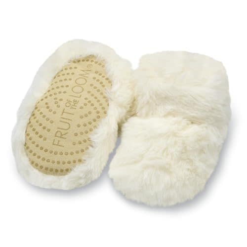 Fruit of the Loom Cozy Thermal Wrap Booties with Non-Skids for Baby Girls, Boys, Unisex