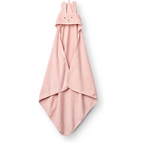 Baby Hooded Towel – Organic Cotton Baby Bath Towels – Baby Towels, Baby Bath Towels for Baby Girl, 32" x 32" Super-Soft and Absorbent Baby Towels for Newborn (Rabbit - Blush)