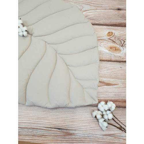 Organic Cotton Leaf Baby Play Mat: Tummy Time & Nursery Decor