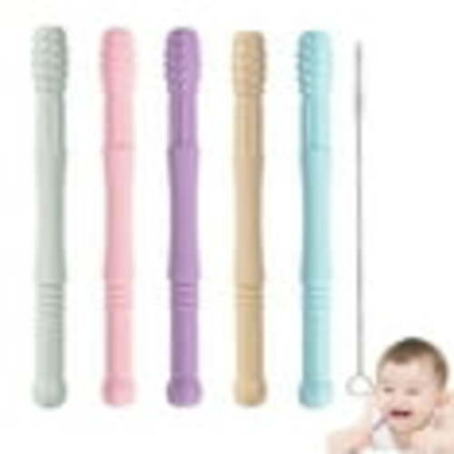 Sytle-Carry Baby Teething Toys Teething Tubes Teether Tubes Teething Toys for Babies 3-12 Months