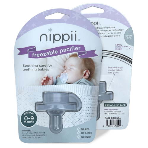 Nippii Freezable Pacifier for Teething Relief - Soothie Pacifier for 0-9 Months Babies - Single Pack