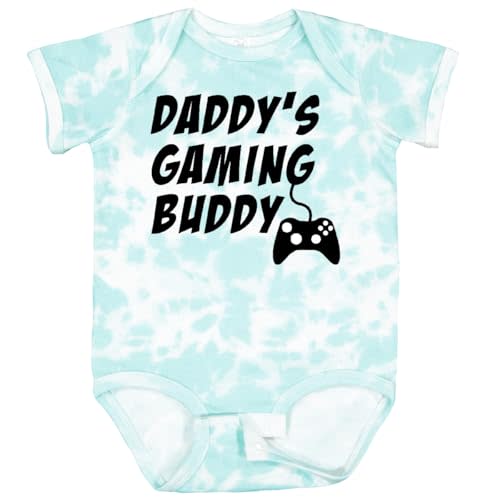 inktastic Daddy's Gaming Buddy with Controller Baby Bodysuit