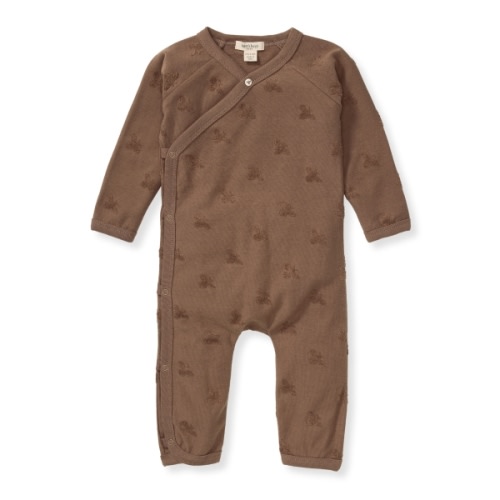 Raised Terry Bee Neutral Jumpsuit - Newborn