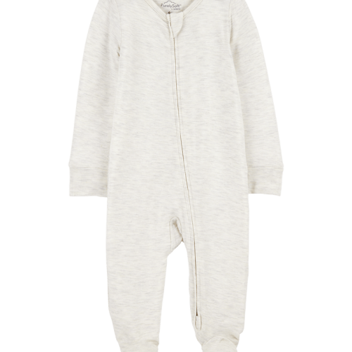 Grey Baby Solid 2-Way Zip PurelySoft Sleeper Pyjamas - Grey | Carter’s Oshkosh Canada