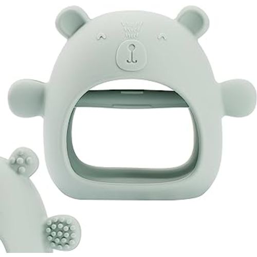 Teething Toys for Babies 3+ Months, AEOLZ Infants Anti-Drop Silicone Baby Mitten Teether Toy for Soothing Sore Gums, Baby Teething Relief Sucking Needs Chew Toy, BPA Free