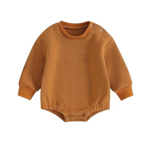 VISGOGO Newborn Infant Baby Boy Girls Oversized Romper Little Dude Sweater Onesie Coming Home Outfit Neutral Clothes