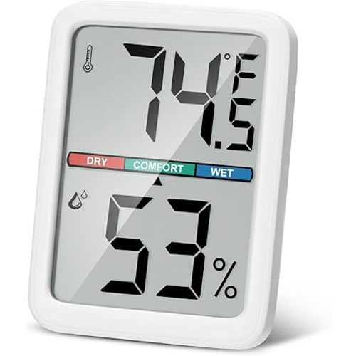 Digital Thermometer Hygrometer, Large LCD Screen Room Thermometer Temperature, Wall Thermometer Humidity Indoor with High Accuracy, Suitable for Greenhouse, Home and Office Measuring Devices