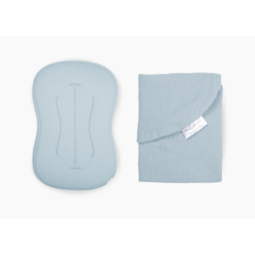 Snuggle Me Lounger Curve + Muslin Cover Set | Bluebell