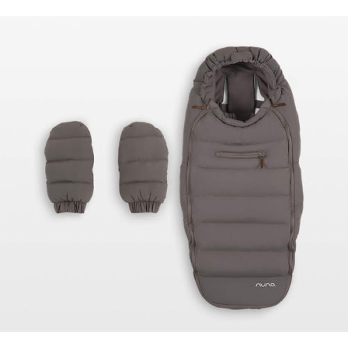 Nuna ® Granite Grey Winter Stroller Footmuff and Mitten Set