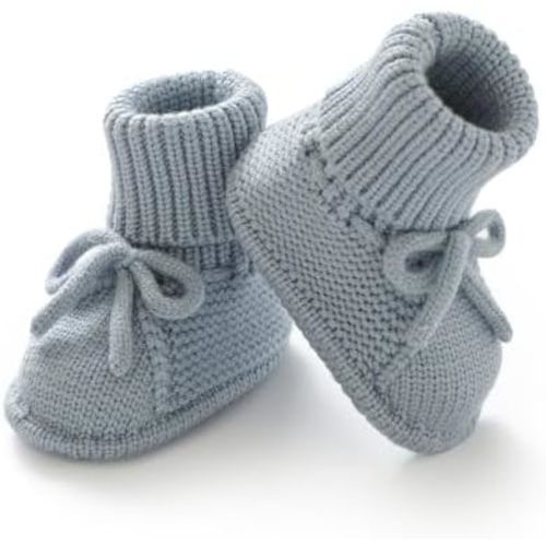 mimixiong Baby Booties Newborn Infant Sock Shoes Hand Knitted Boy and Girl Cozy Shoes