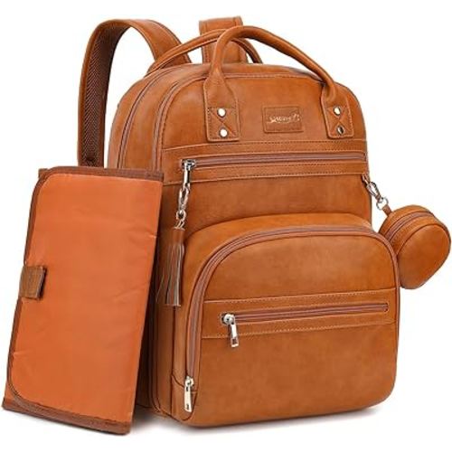 Vegan Leather Diaper Bag