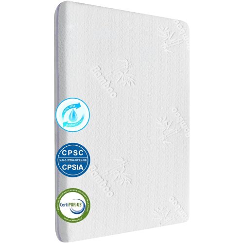 Bedside Bassinet Mattress (33 * 20 * 1.5) Bamboo Fiber and Microfiber Cover, Dual Side Gel Memory Foam Mattress. Fit for Baby Delight/Mika Micky/KoolerThings Bassinet
