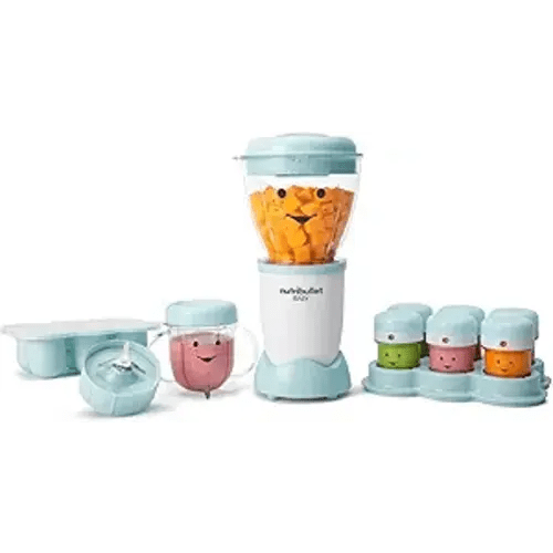 NutriBullet NBY-50100 Baby Complete Food-Making System, 32-Oz, White, Blue, Clear