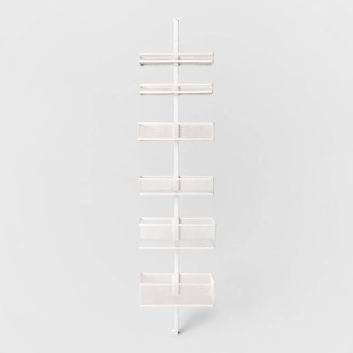 Over The Door Storage Rack With Mesh Baskets - Brightroom™: Metal Frame, Powder-coated, Universal Storage, White