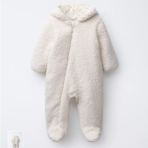 POLAR FLEECE ROMPER - Ecru | ZARA United States