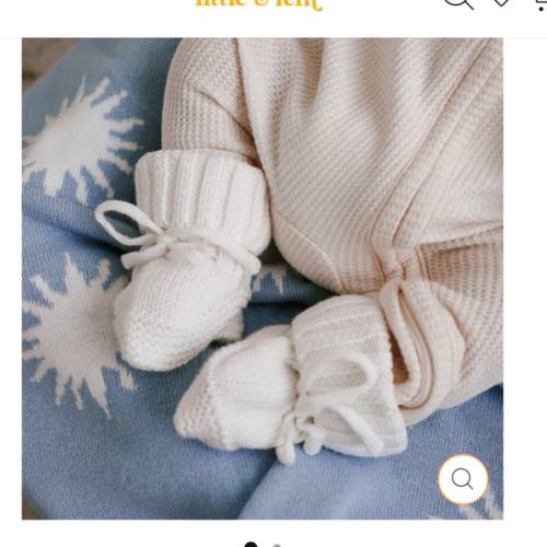 Knitted Booties | Ivory – Little and Fern
