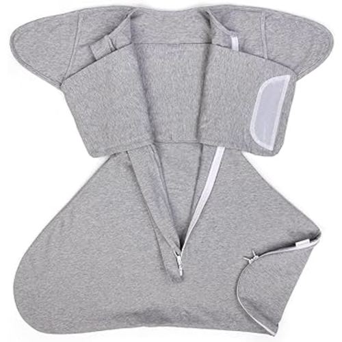 Sleepsack Baby, Sleep Sack Newborn for Sleeves Swaddle, Weighted Swaddle Blanket Bottom with 2-Way Zipper, Easy to Change Diapers,Prevents Startles, 3-6 Months TOG 1.0 Gray,Medium