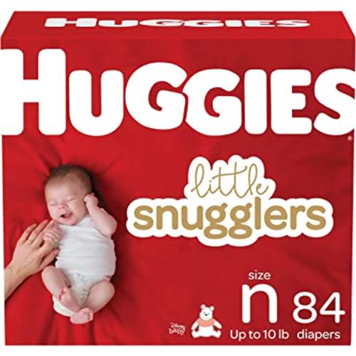 HUGGIES Newborn Diapers - HUGGIES Little Snugglers Disposable Baby Diapers, 84ct, Giga Pack