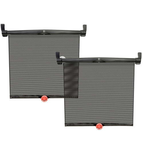 SafeFit SafeTemp Baby Car Sun Shades, 2 Pack, Black