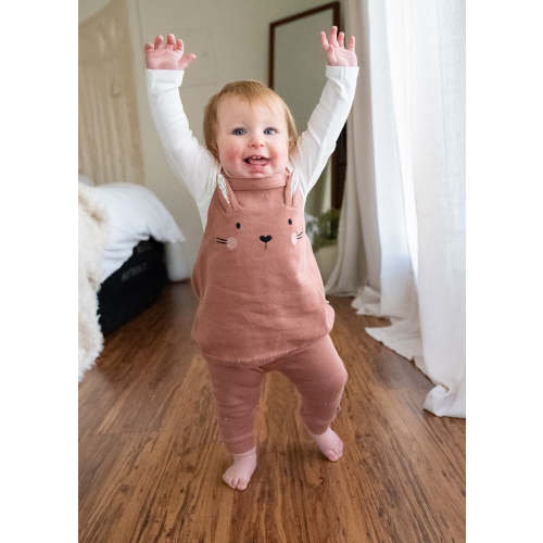 Bunny Baby Girl Tunic Knit Dress Set (Organic) by Viverano