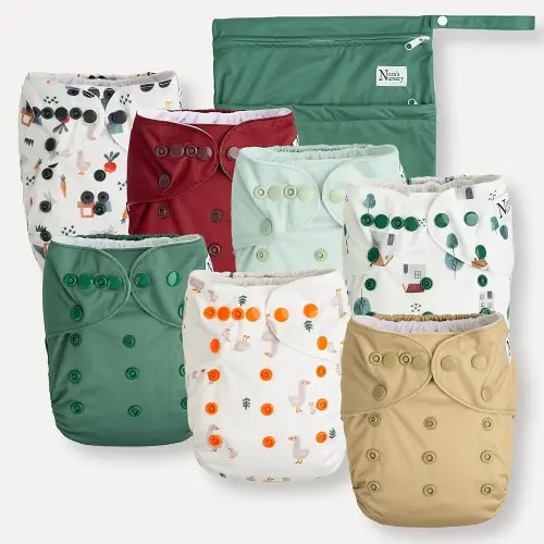 On The Farm - Nora's Nursery Cloth Diapers 7 Pack