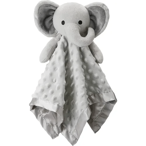Pro Goleem Elephant Loveys for Babies Soft Security Blanket Baby Snuggle Toy Stuffed Animal Blanket Baby Registry Search Baby Boy Gifts for Infant and Toddler Gray 16 Inch