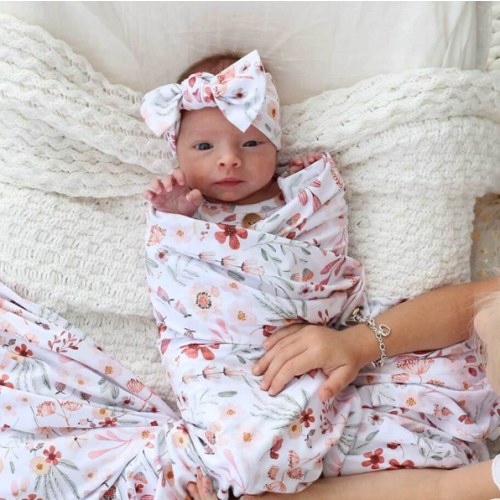 Wren's Wildflower Oversized Swaddle Blanket