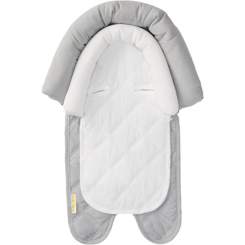 Travel Bug Baby & Toddler 2-in-1 Head Support Duo Head Support for Car Seats, Strollers & Bouncers - Grey