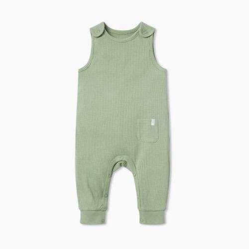 MORI Ribbed Overalls - Sage, 3-6 M