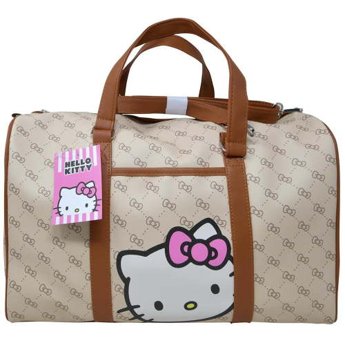 Hello Kitty Women's 18" Travel Duffel Bag, Beige