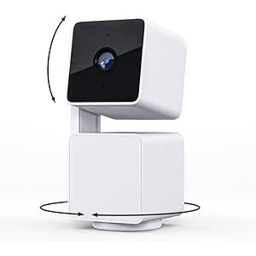 WYZE Cam Pan v3 - Indoor/Outdoor Rated, 1080p HD, SD Card Storage, No Subscription Required, 360° Pan/Tilt/Zoom, Wi-Fi Security Camera for Baby & Pet, Works with Alexa & Google Assistant, White