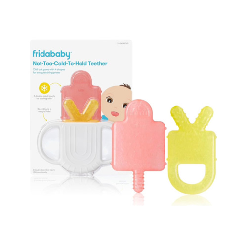 Frida Baby Silicone Teething Toys, 4-in-1 Teether for Babies & Infants, Teething Relief for 0-18 Months, Not-Too-Cold-to-Hold Baby Teether, BPA-Free