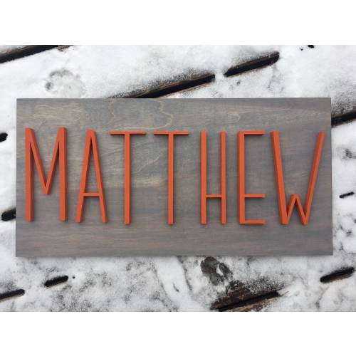 Custom Rectangle Name Wood Sign | Name Cutout | First Name Sign | Last Name Sign | Nursery Decor | Nursery Baby Name Wood Sign