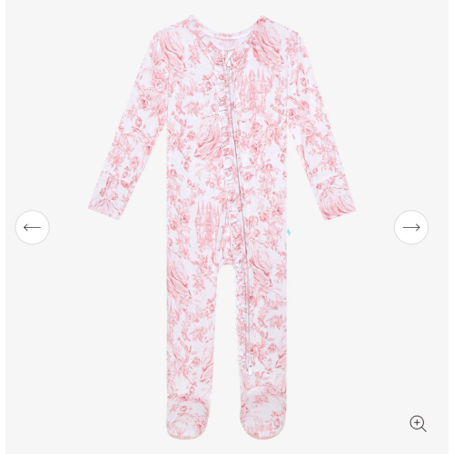 Floral White Baby Girl Sleeper | Antoinette
