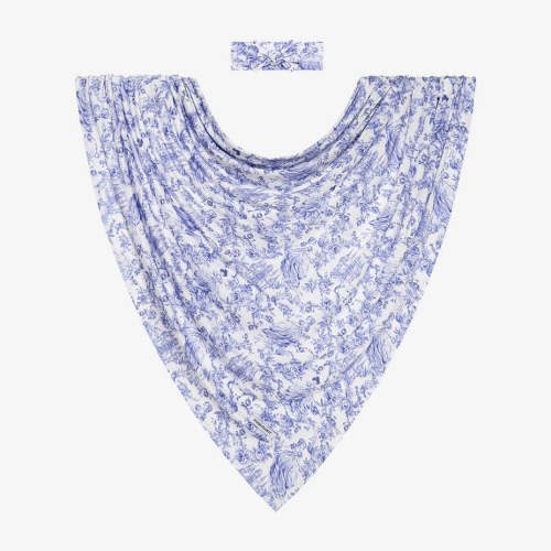 Princess Damask White Swaddle Headband Set | Briar