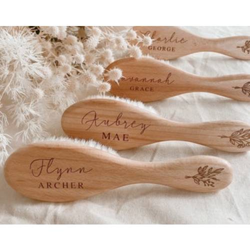 Engraved Baby Hair Brush Personalized Baby Soft Hair Brush Baby Shower Gift - Etsy