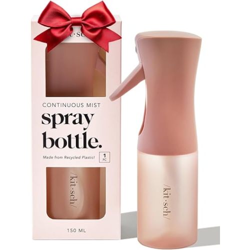 Kitsch Spray Bottle for Hair - Continuous Water Mister with Ultra Fine Mist for Hairstyling, Barbers, Salons, Cleaning, Plants, Versatile Spray Bottles - Made from Recycled Plastic - Terracotta, 5 oz