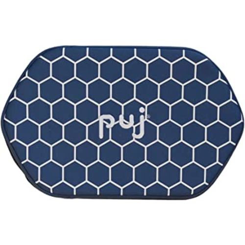 Puj - Navy Honeycomb Pad Bath Kneeler Pad for Kneeling, Extra Comfortable Kneeling Pad, Baby Bath Cushion with Hanging Loop, Stylish Baby Bath Essentials, 17.5 x 11.75 x 1.75 inches