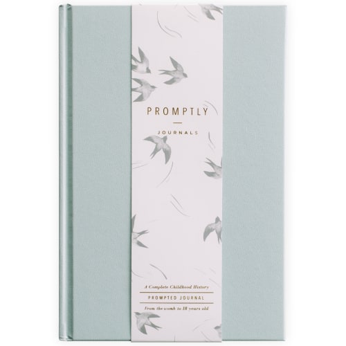 Childhood History Journal - Powdered Blue Leatherette
